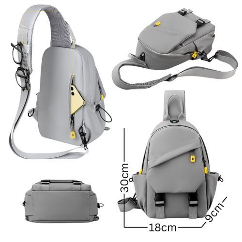 Crossbody Unisexe Avec Sortie Usb Et Design Moderne Multifonction ,tendance