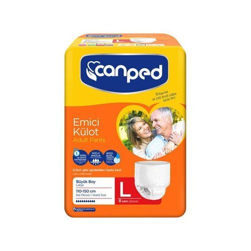 Canped Culottes Absorbantes, Grandes Couches Pour Patients, 8 Pièces