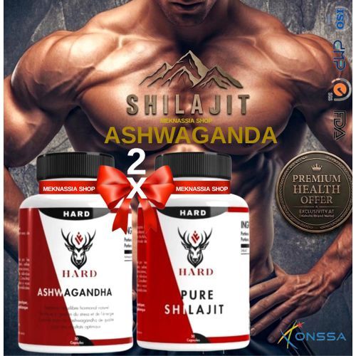 Pack Booster Shilajit & Ashwagandha- Capsules Améliorent La Vitalité, Réduisent L'anxiété