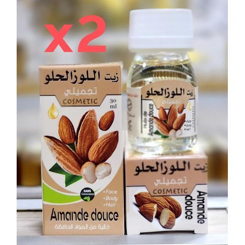 Huile D'amande Douce Profitez D'une Beauté Naturelle Et D'un Éclat Incomparable 30ml X2