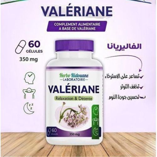 Capsules De Valériane Bio 350 mg – Complément Naturel Pour Relaxation, Détente & Sommeil – 60 Gélules