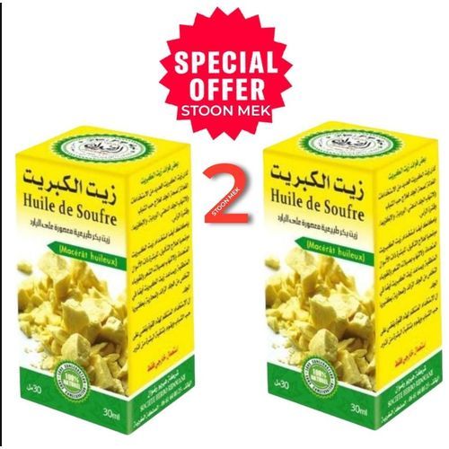 Huile De Soufre Aide À Éliminer Le Mélasma Et À Traiter Le Vitiligo 30ml Pack X2