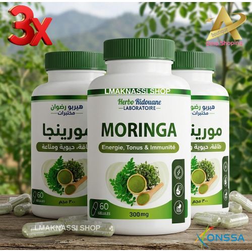 Lot De 3 Moringa 300 Mg 180 Comprimés – Complément Alimentaire Énergie Et Immunité