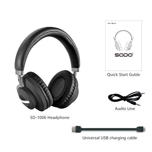 Casque Stéréo Sans Fil Compatible Bluetooth Over-ear + Sticker