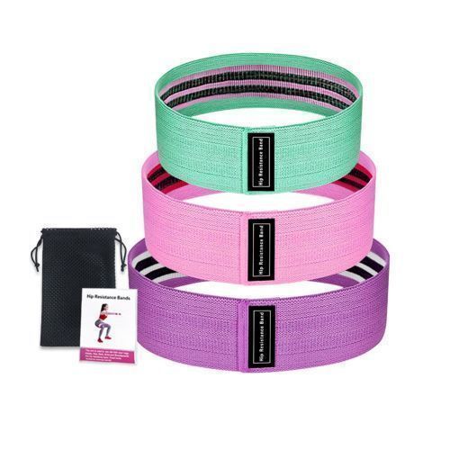 3pcs Resistance Bands Hip Circle Anti Slip Rubber Band Hip Circle Loop Resistanc