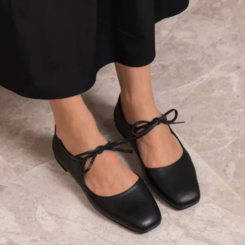 Ballerines Mary Jane En Cuir