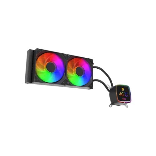 <p>Le <strong>NOVA ARCTIC 240B Noir</strong> offre des performances de refroidissement exceptionnelles grâce à ses <strong>2 ventilateurs 120 mm ARGB</strong>. Conçu en <strong>aluminium</strong>, il assure une dissipation thermique efficace et silencieuse avec un <strong>niveau sonore maximal de 21 dB</strong>. Compatible <strong>Intel full platform</strong> et <strong>AMD full platform</strong>, ce <strong>watercooler</strong> allie fiabilité et esthétisme avec son <strong>rétro-éclairage ARGB</strong>.</p>