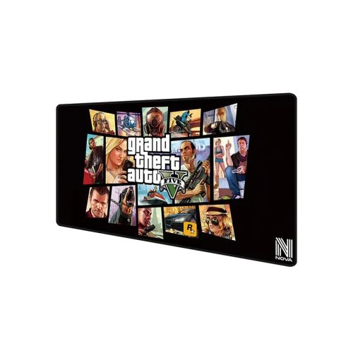 <p>Améliorez votre setup avec le <strong>TAPIS DE SOURIS NOVA Grand Theft Auto V XL</strong>. Avec ses <strong>dimensions 800 × 400 × 4 mm</strong>, il offre une grande surface de jeu. Sa <strong>matière en polyester fiber surface + rubber bottom</strong> garantit une glisse fluide et une stabilité maximale pour une expérience de jeu inégalée.</p>