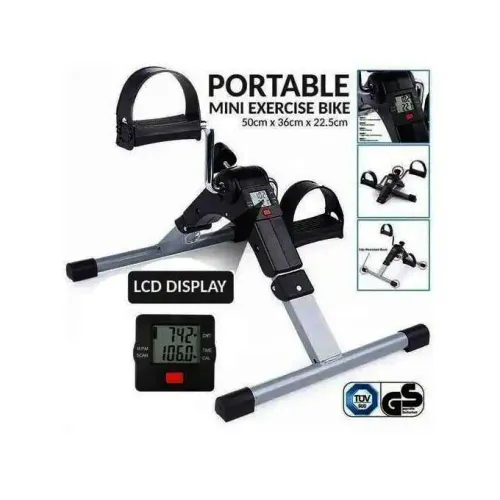 Mini Pédalier Dexercice Compact, Vélo De Bureau Pour Jambes Et Bras Avec Résistance Réglable, Écran Lcd