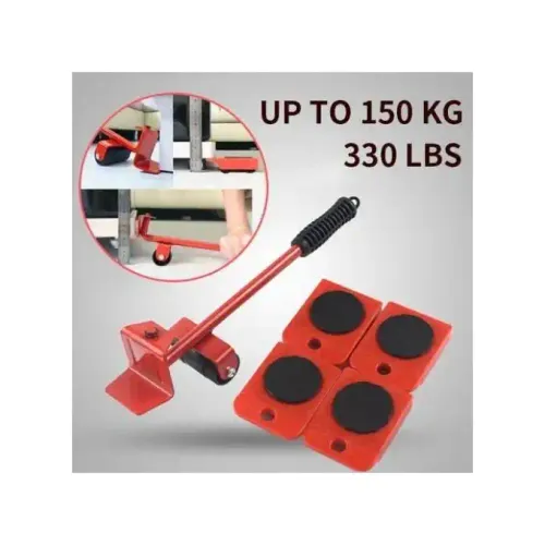 Furniture Lifter Easy Moving Sliders 5 Packs Mover Tool Set Lifting System Red