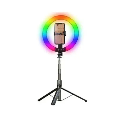 Ring Light Professionnel Rgb Avec Support 1.9m – Lumière Led Réglable Télécommande Incluse, Couleur Et Design Aléatoire