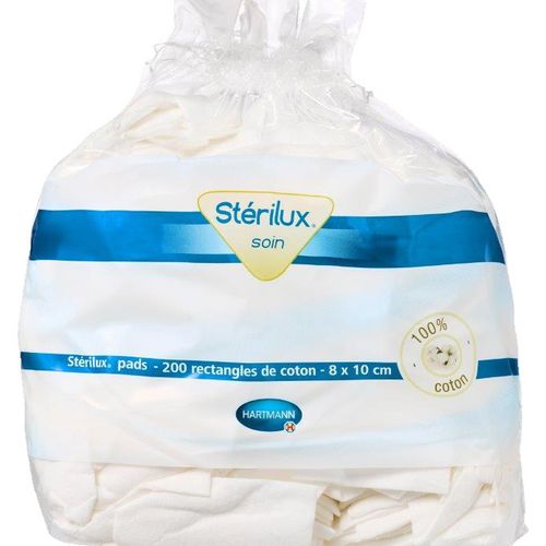 Sterilux Coton Pads Rectangles De Coton 8*10cm X200u 