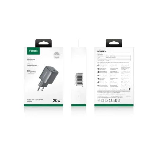 Chargeur Rapide 20w Usb-c Gan Gris (55528)