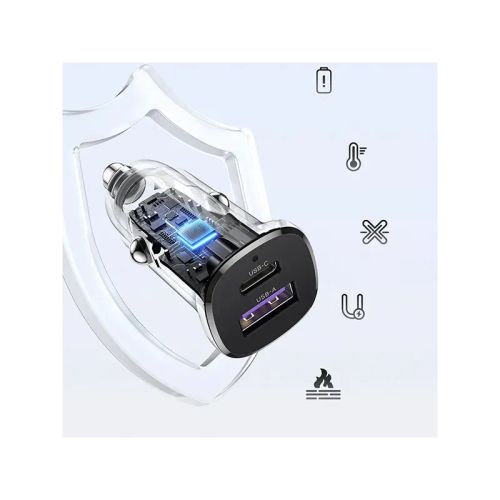 Chargeur 30w Auto 2 Ports Pd (25845)