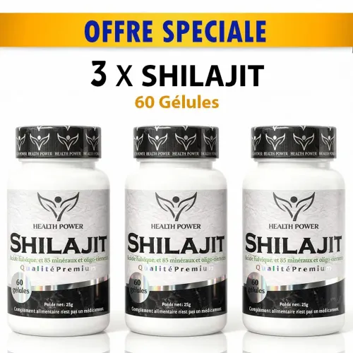 Pack 3 X Boites De Shilajit Acide Fulvique
