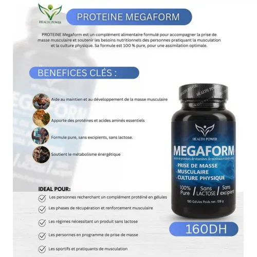 Pack Megaform 180 Gélules + Zinc 30 Comprimés Offert + Vitamine C 30 Comprimés 