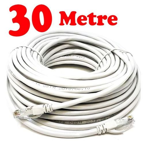 Câble Réseau Ethernet Rj45 Cat6 30 Mètre Haut Débit Qualité