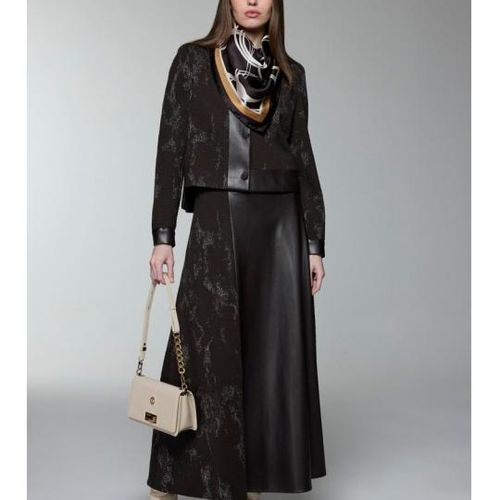 Combinaison Double À Motifs Jacquard Avec Détail En Cuir Tk-1657