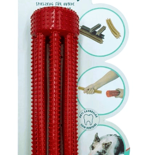 Jouet Denties Toy Rouge Pour Chien, Ø5cm/19cm