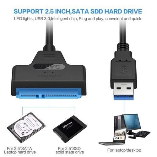 Usb Cable Adaptateur 3.0 - Câble Vers Usb Adaptateur Jusqu'à 6 Gb ps 