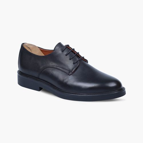 Mens Black Leather Derbies