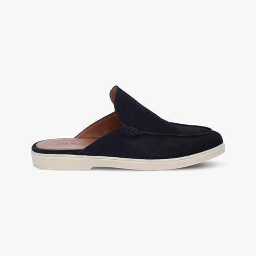 Mens Black Suede Leather Loafers