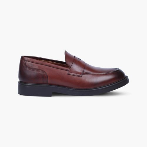 Mens Brown Leather Loafers