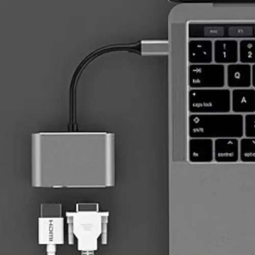 Adaptateur Usb C 3.1 Vers Hdmi Vga, Adaptateur Type-c Vers Vga Hdmi Pour Double Moniteur, Convertisseur Vers Hdmi Et Vga