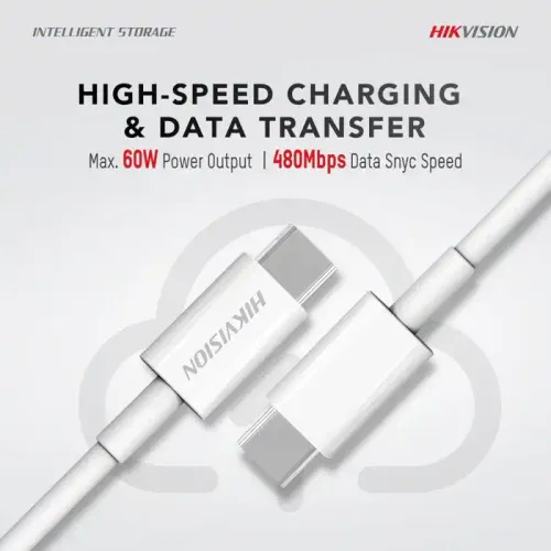 Câble Hikvision Usb-c Est Un Câble Type-c Vers Type-c - Blanc