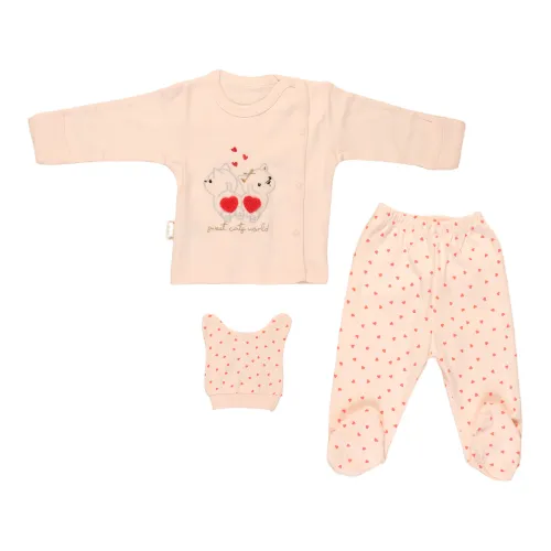 Ensemble 3 Pièces Body Chat Cœur