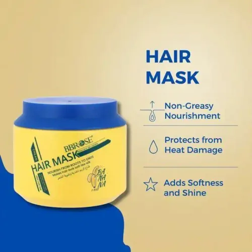 Masque Capillaire À Lextrait De Banane, Nutrition Non Grasse Et Protection Thermique