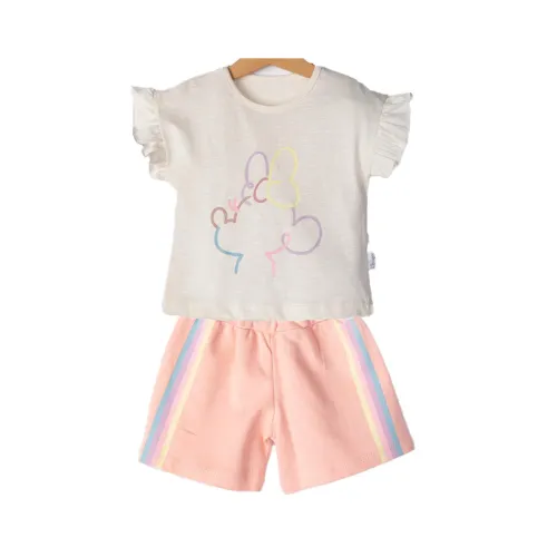 Ensemble Estival Fille À Rayures Avec Short