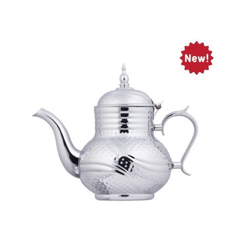 Théière Marocaine Traditionnelle En Acier Inoxydable (1,2l)
