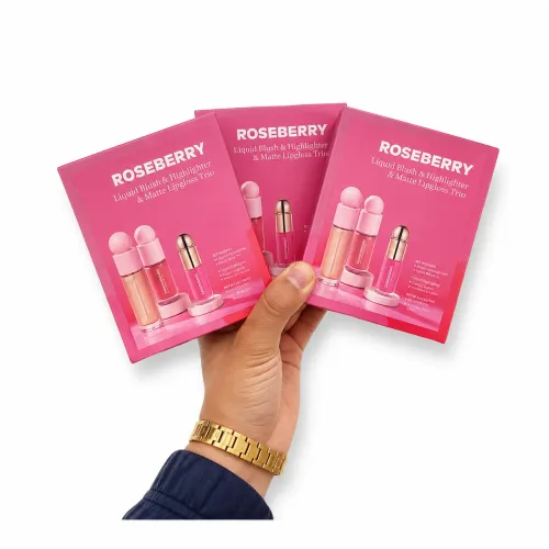 Liquid Blush Highlighter & Matte Lipstick Trio