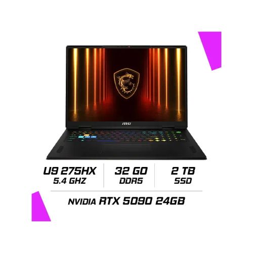 Msi Vector 18 Hx Ai A2xwjg-1010ma Intel Ultra 9 275hx/32gb Ddr5/2tb Ssd/rtx 5090 24gb/18 240hz Qhd+/win11