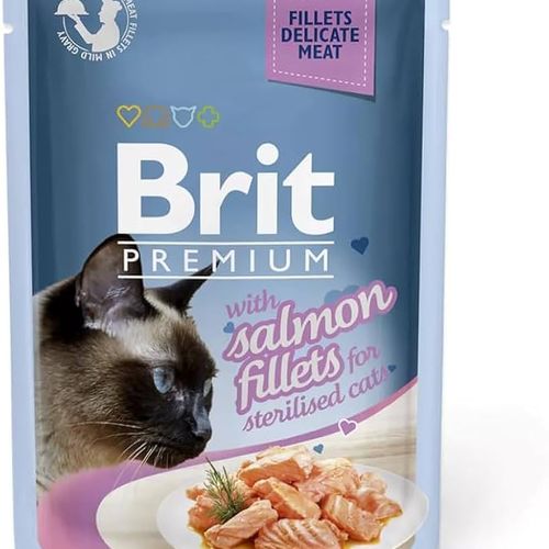 Fillets In Gravy With Salmon For Sterilised Cats 