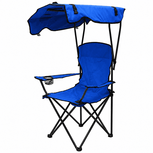 Chaise Pliante Avec Parasol Idéale Pour Le Camping Et La Plage