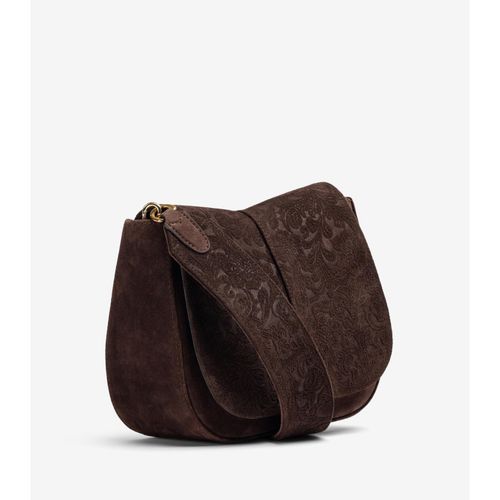Sac De Taille Moyenne En Daim Gravé