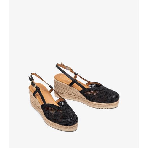 Espadrille À Semelle Compensée En Tissu Brodé 