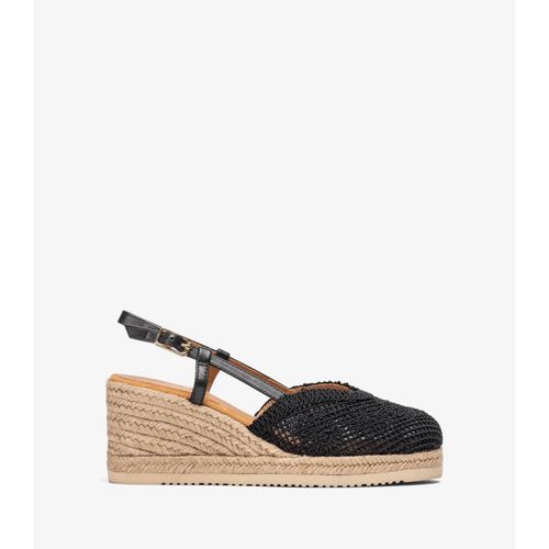 Espadrille À Semelle Compensée En Tissu Brodé 