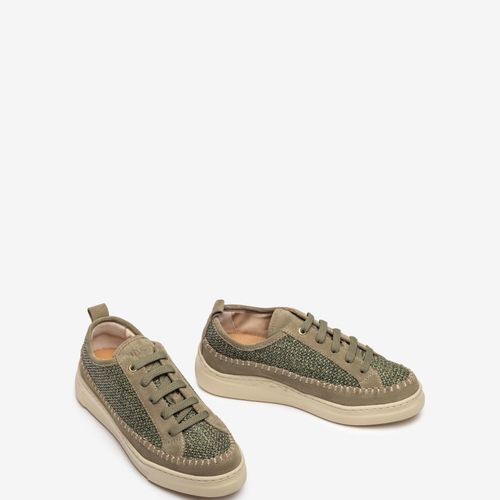 Baskets En Raphia Et Daim