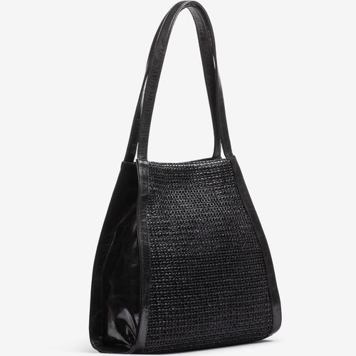 Sac En Raphia Et Cuir