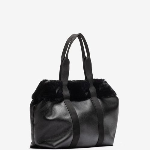 Grand Sac Fourre Tout Avec Détail De Fourrure