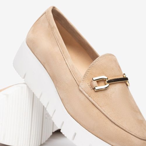 Mocassins En Daim À Plateforme