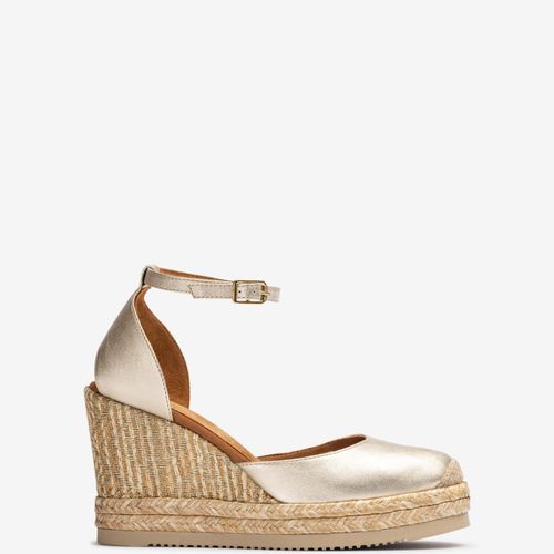 Espadrilles En Raphia Imprimé Métallisé Métallisé