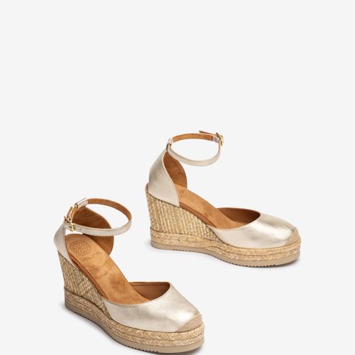 Espadrilles En Raphia Imprimé Métallisé Métallisé
