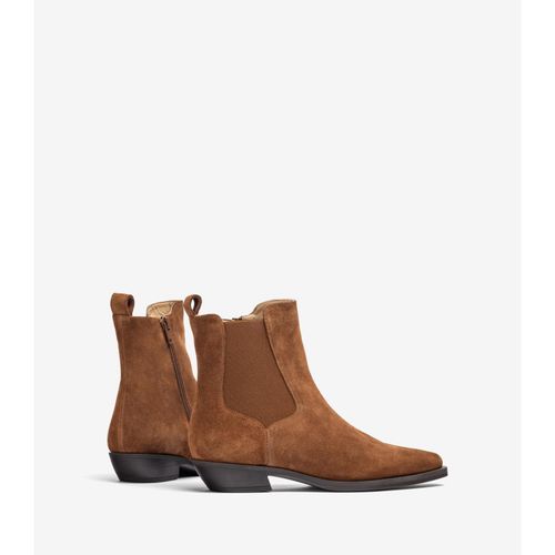 Bottines De Style Cow-boy En Daim