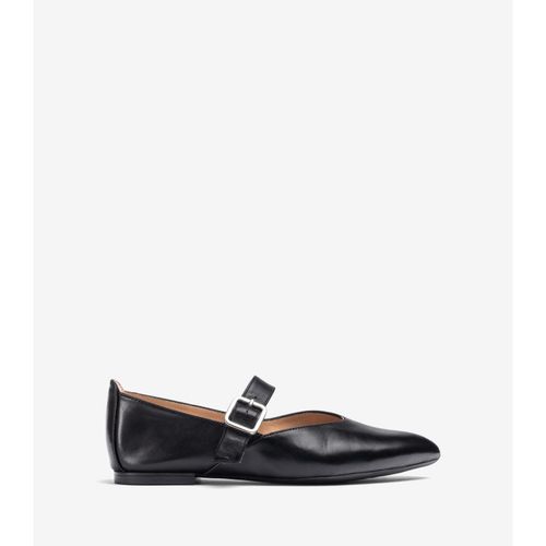 Babies À Bout Pointu En Cuir-black