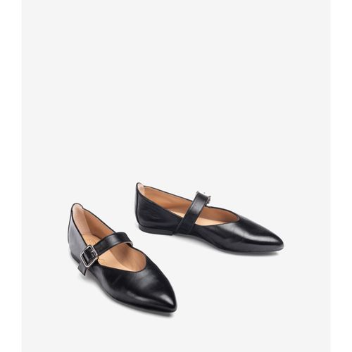 Babies À Bout Pointu En Cuir-black