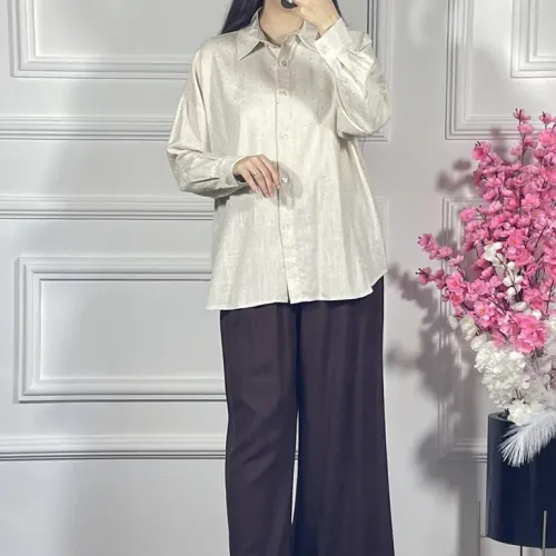 Chemise Beige À Strass